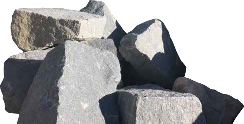 Granit gespalten grau-blau