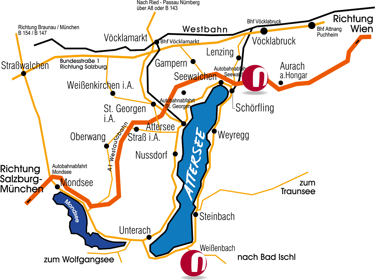lageplan Nöhmer attersee seewalchen weissenbach